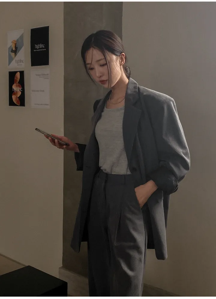 [빅사이즈 55~120] [MADE] 인생핏 오버 싱글자켓 상세 이미지 16