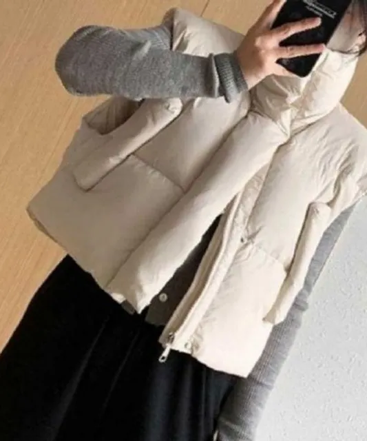 겨울옷 다운 패딩  숏 남성 여성 경량 조끼