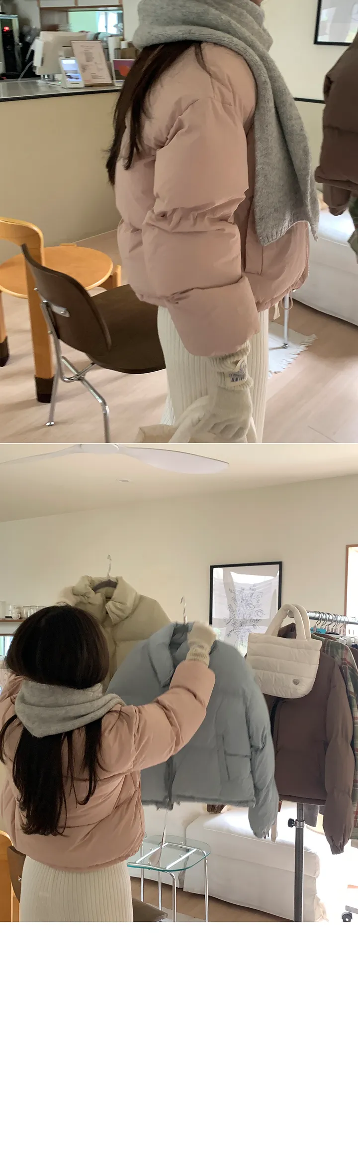 [주문폭주/당일출고🖤] 스노우 파스텔 크롭 숏 패딩 pd (웰론솜)(생활방수가능) 상세 이미지 50