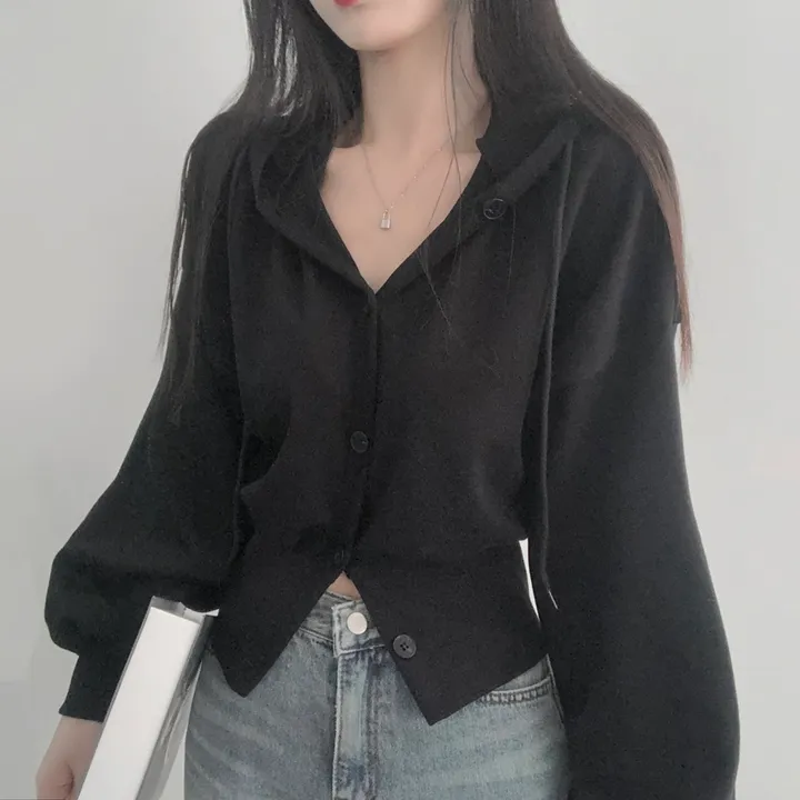 [허리군살 싹잡아줌] 잘록핏감! 소매낭낭 후드 단추 집업가디건 상세 이미지 28