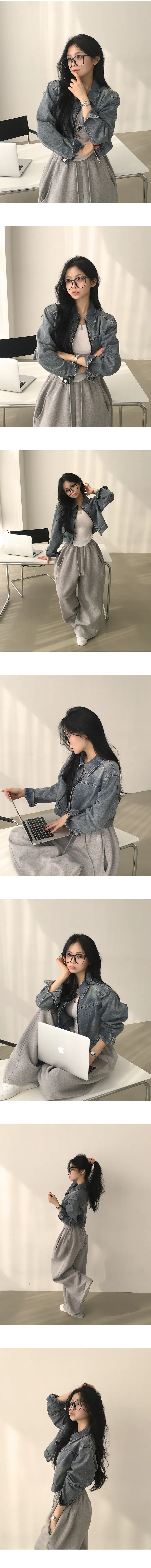 [분위기여신/예쁨가득!] 핏보장, 빈티지 워싱 카라 투웨이 크롭 데님자켓 (3color) 상세 이미지 4