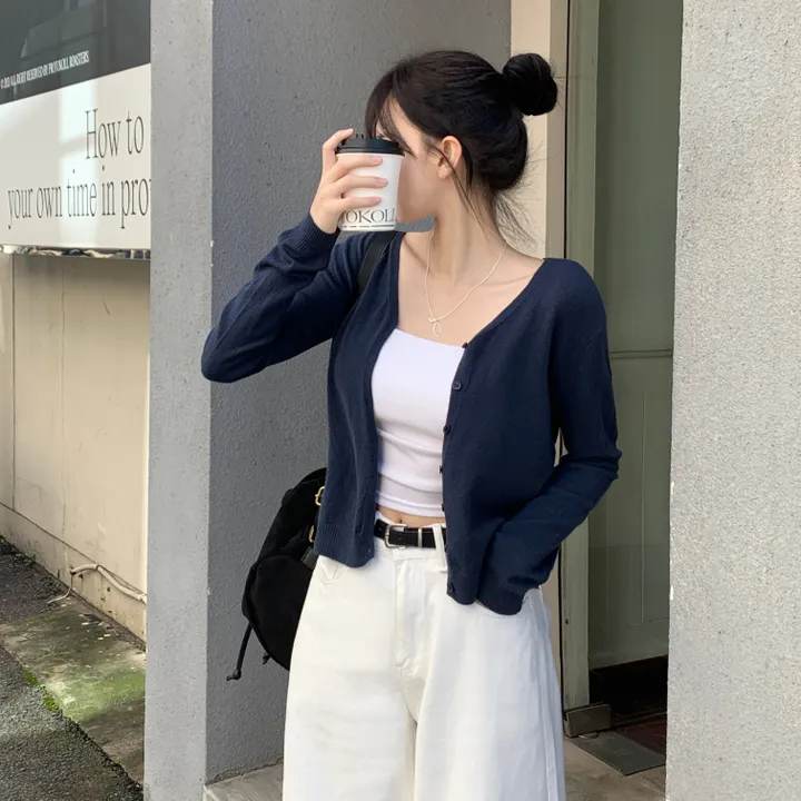 당일출고🚀,문의폭주[MD강추] 픽미 브이넥 꾸안꾸 여리핏 레이어드 베이직 간절기 아우터 긴팔 니트 가디건 -6color 상세 이미지 23