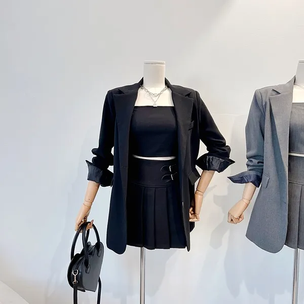 💙당일발송💙*자체제작* 뒷태여신 테일러드카라 대디자켓 버튼자켓 단추자켓 백트임 백버튼 뒷트임 오버핏자켓 슬림자켓 무지자켓 긴팔자켓 하프자켓 숏자켓 롱자켓 봄자켓 봄아우터 하객룩 상세 이미지 11