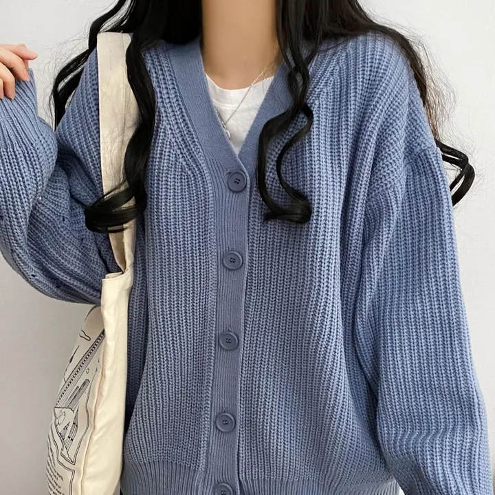 [봄가을/데일리핏] 러블리한 하찌 v넥 오버핏 가디건cd 상세 이미지 5