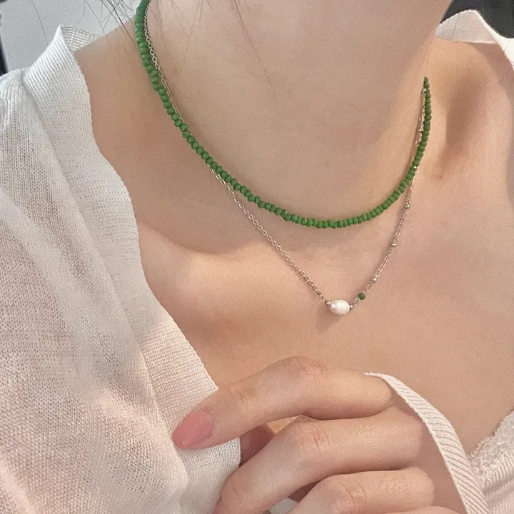 *made* 사계절 만능 레이어드 론델 비즈 목걸이 (2size 13color) 상세 이미지 6
