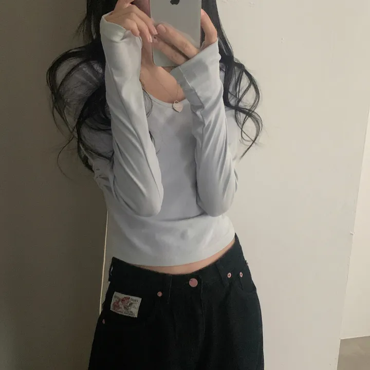 [간절기템!/여리핏🤍] 히피 셔링워머 크롭 긴팔, 이너티셔츠 - 4color 상세 이미지 28