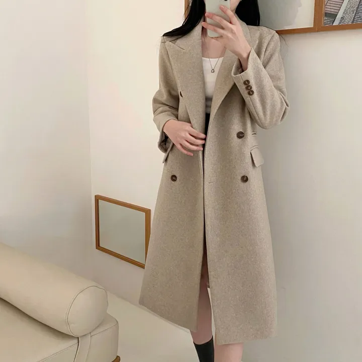 플룻 코트 봄코트 롱코트 하객룩 울코트 상세 이미지 11
