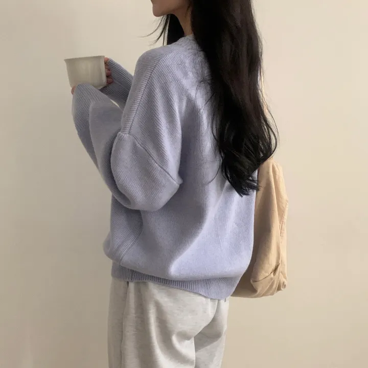 [폭닥/요즘에딱!] 프렘 베이직 브이넥 오버핏 니트가디건 - 8color 상세 이미지 41