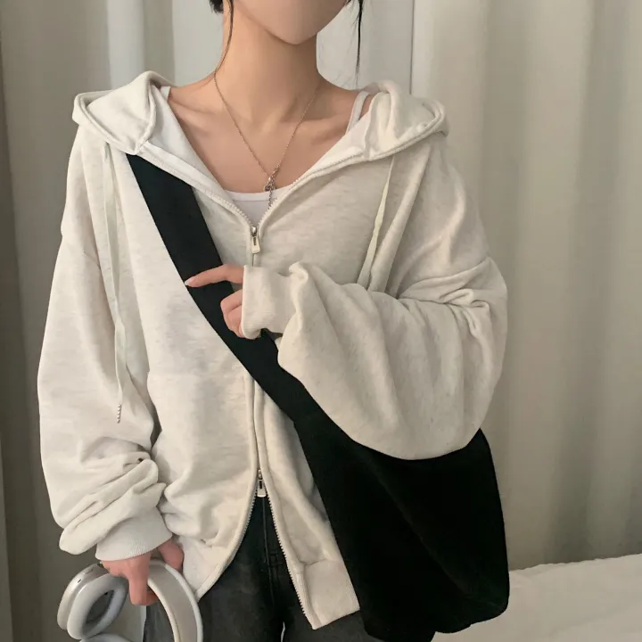 [사계절인기템/7컬러*.*] 심플무지 투웨이 오버핏 후드집업,점퍼 - 12color 상세 이미지 31