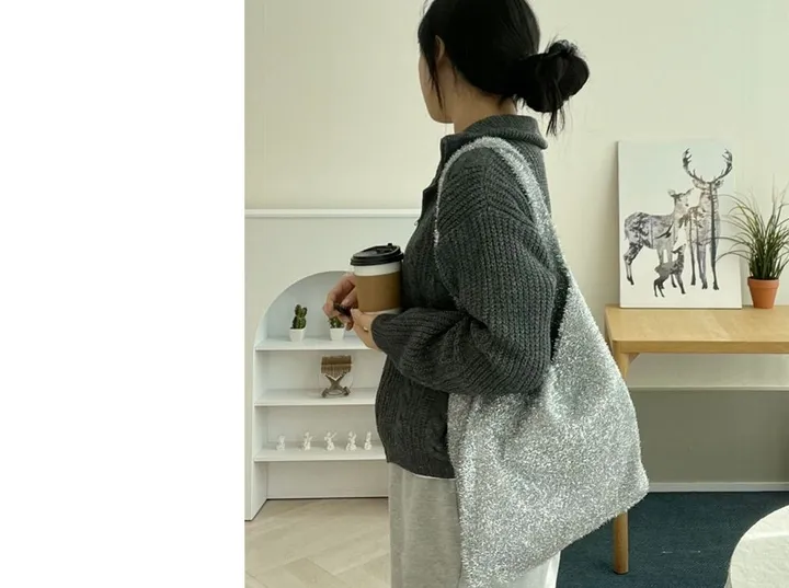 [당일발송/힙한 막가방 가능]브링브링 반짝 에코백 상세 이미지 12