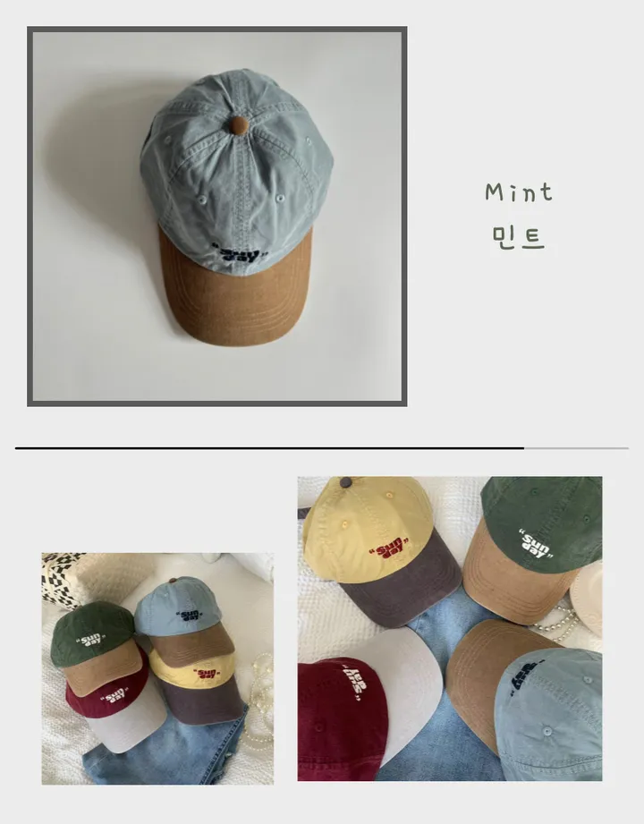 [당일출고] SUNDAY 볼캡 모자 야구모자 데일리 빈티지 캐주얼 봄 신상 상세 이미지 9