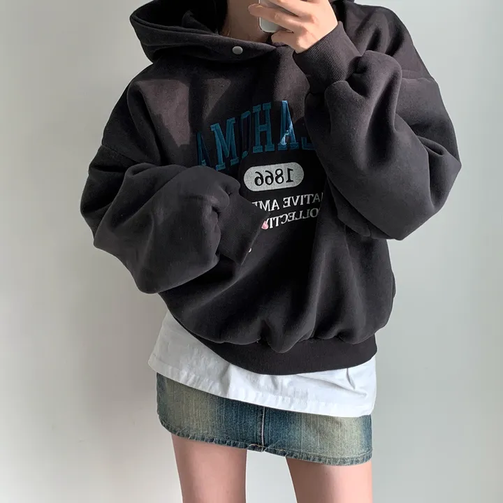 [대박핏보장✨/98%만족/진그레이 당일출고!] 자체제작 #크치Made 꿈에 나온 핏, 오클라호마 1866  양기모 맨투맨 긴팔 후드티 ; 5컬러 상세 이미지 76