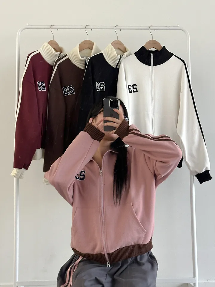 [투웨이/핏보장*] 23 자수 두줄 트랙 배색 집업 - 5color 상세 이미지 28