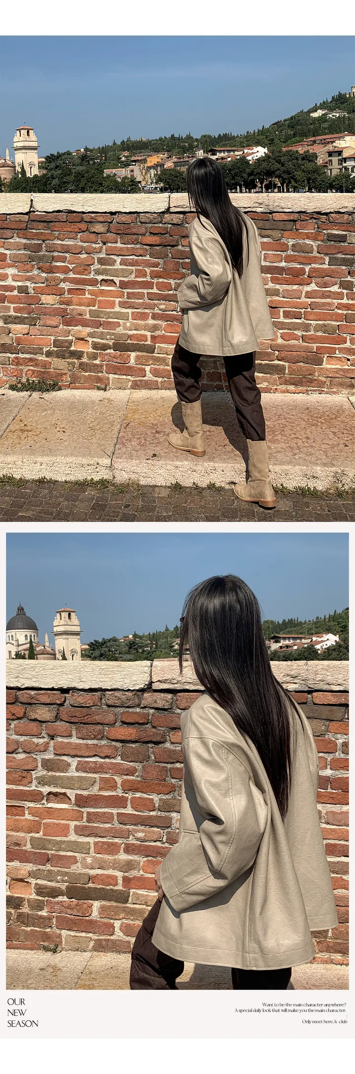 [자체제작/오늘출발/1만장돌파!]#봄🌷 바텐 오버핏 하프 레더 자켓 (데일리룩/개강룩/봄아우터/봄자켓/레더자켓/가죽자켓/루즈핏) 상세 이미지 23