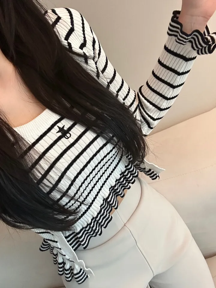차미 단가라 가디건 세트 상세 이미지 7