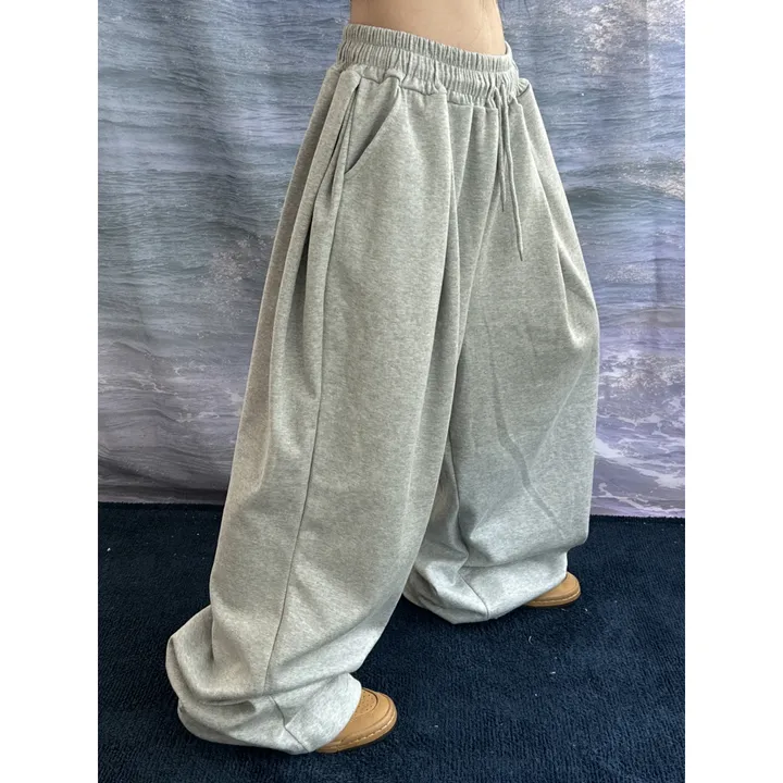 ❤️‍🔥기모선택│업그레이드 ver.│누적판매1,000 돌파 기념│4size!❤️‍🔥[UNISEX/기획특가]사이드 폴드 핀턱 스트링 루즈 와이드 벌룬 트레이닝 팬츠(2color) 상세 이미지 83