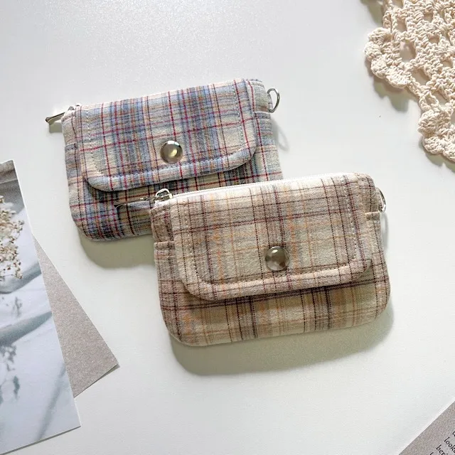 [handmade]빈티지 체크 카드지갑 vintage check card wallet 상세 이미지 12