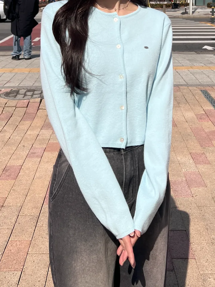 [당일출고🚀/문의폭주] 브이넥 꾸안꾸 여리핏 심볼 레이어드 베이직 봄 여름 가을 아우터 긴팔 니트 가디건 상세 이미지 64