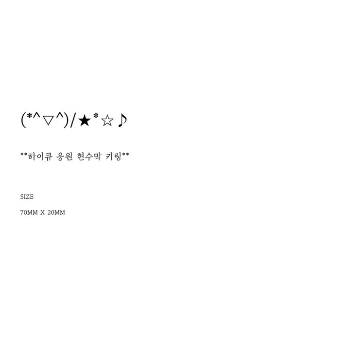 (주문폭주) 하이큐 응원 현수막 키링❤️ 카라스노 네코마 아오바조사이 상세 이미지 16