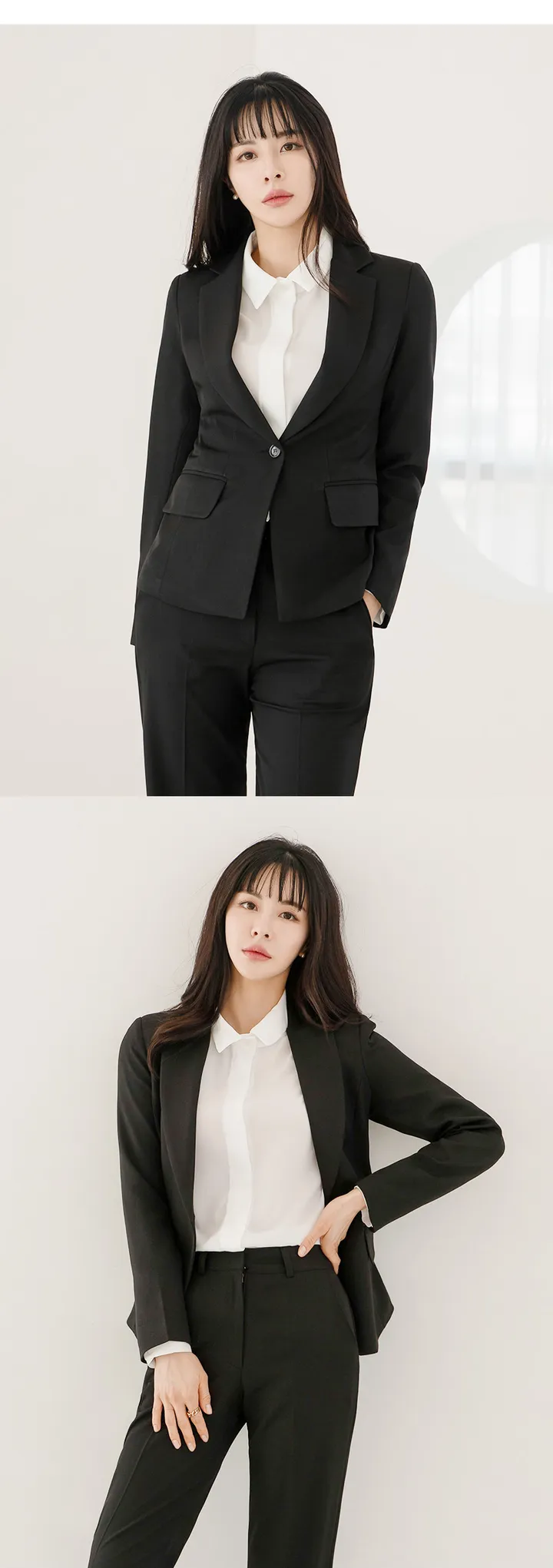 [2만장판매 가성비 바지정장세트] 44~100(XS~3XL) 면접복장 유니폼 발표의상 블랙 상세 이미지 41