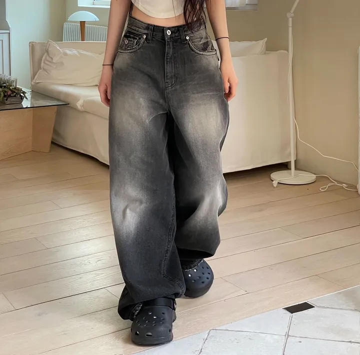 (OOTJ)린지 포켓 와이드 데미지 롱 블랙 데님 팬츠 one color/2 Size 상세 이미지 20