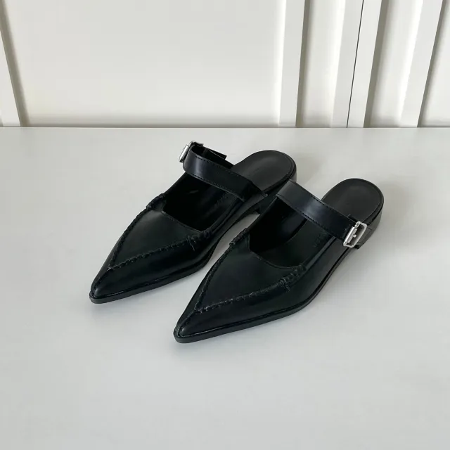 [굽1.5cm] 코세르 블로퍼 (3color) / 뮬 슬리퍼 로퍼 구두 단화 플랫 뾰족코 브이코 버클 사무실 상세 이미지 13