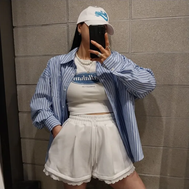 레이스 핀턱반바지(3단쭈리) 상세 이미지 2