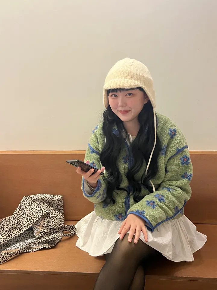 플라워 뽀글이 누빔 후리스 집업 상세 이미지 22