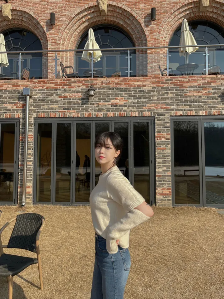 [워머SET/재진행‍🔥] 러블리 보들 울 핸드 워머 니트 세트 루즈핏 트임 반팔 니트티 라운드넥 토시 니트투피스 상세 이미지 54