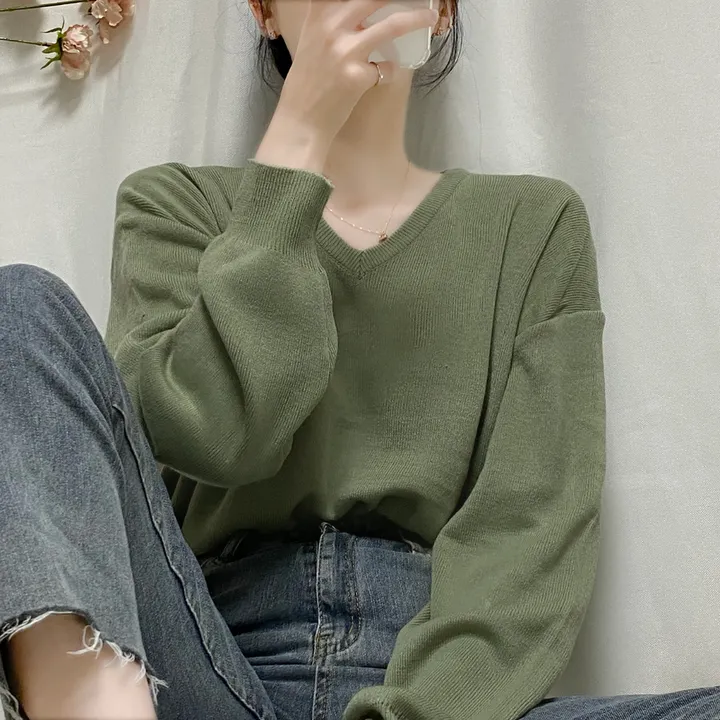 [1000장돌파💛/니트맛집/] V넥 베이직 기본 니트 10color 상세 이미지 34
