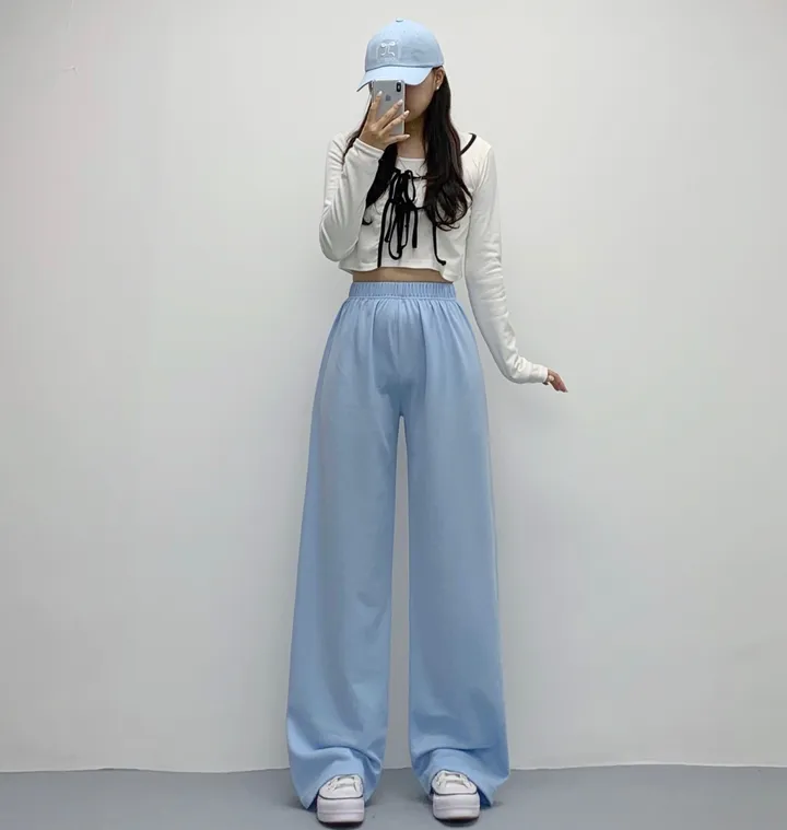 당일🚀[숏&롱/편한바지!] 드림 컬러 밴딩 롱 와이드팬츠 트레이닝팬츠 댄스복 여름팬츠 사계절팬츠 키작녀 키큰녀 (7Col) 상세 이미지 36