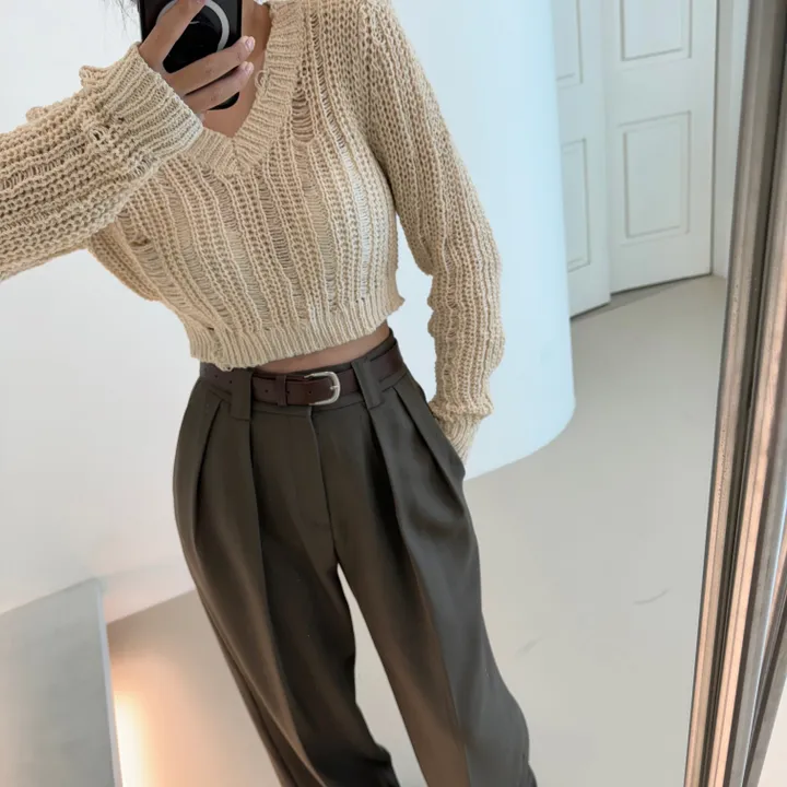 [벨트SET]탄탄 핀턱 와이드 슬랙스 상세 이미지 50