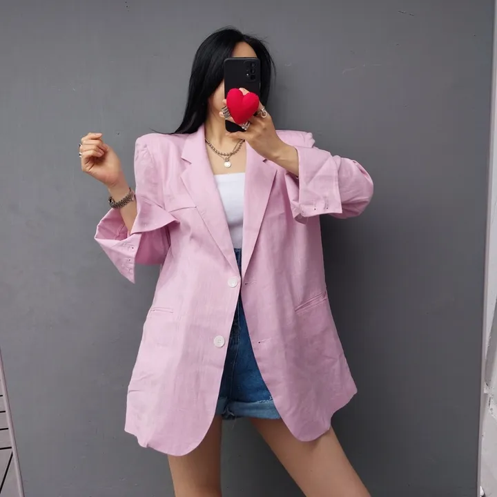 오버핏 대디 린넨자켓 상세 이미지 4