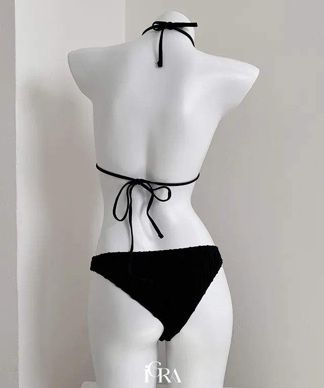 3Color 홀터넥 비키니 3pcs 뱃살커버 수영복 세트 상세 이미지 16