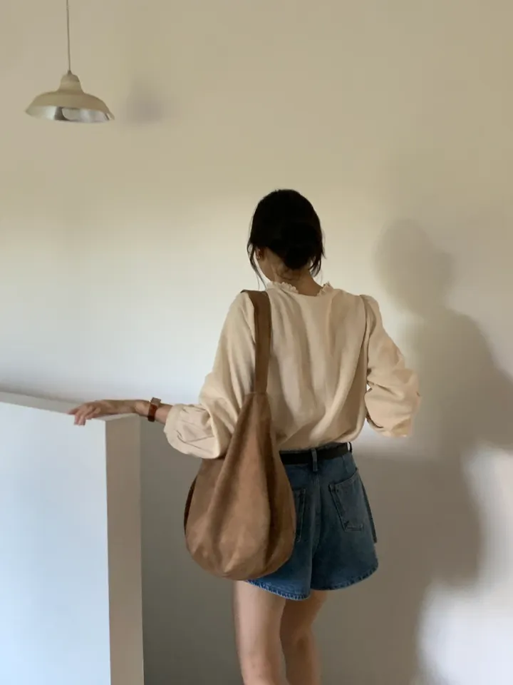 스웨이드 빅 에코 숄더백 (3color) 상세 이미지 7