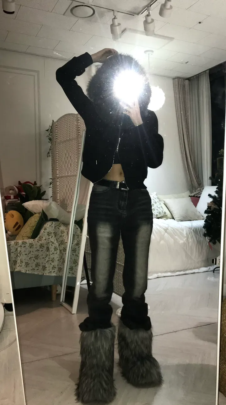 [*당일출고*/비교불가퀄리티] 위플래쉬st 빈티지 투웨이 블랙 퍼후드집업 상세 이미지 20