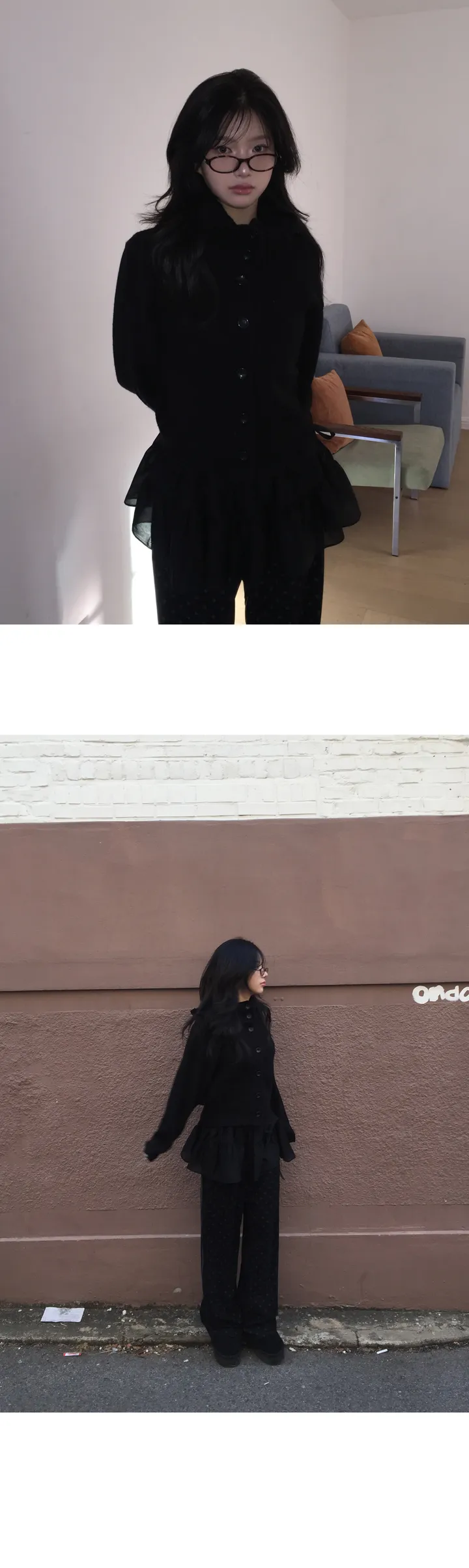 [데일리/빈티지🖤] 모루카 후드 버튼 하이넥 니트 가디건-5color 상세 이미지 25