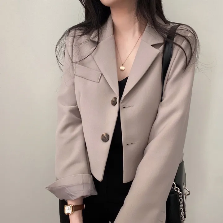 봄자켓🌷(백화점퀄) 어텀 메이비 소매트임 숏 자켓 상세 이미지 17