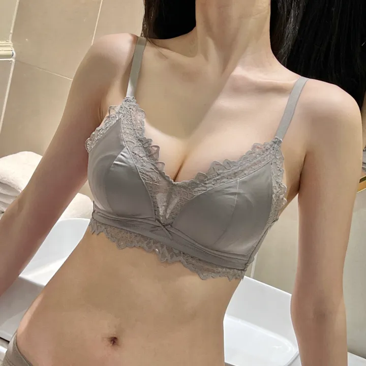 실크 샤인 브라 팬티 세트💎편한 노와이어 섹시 레이스 몰드 탑 브래지어 볼륨 보정 기본 베이직 사계절 데일리 속옷 시스루 커플 야한 란제리 이벤트 신혼 부부 여행 첫날밤 선물 상세 이미지 25