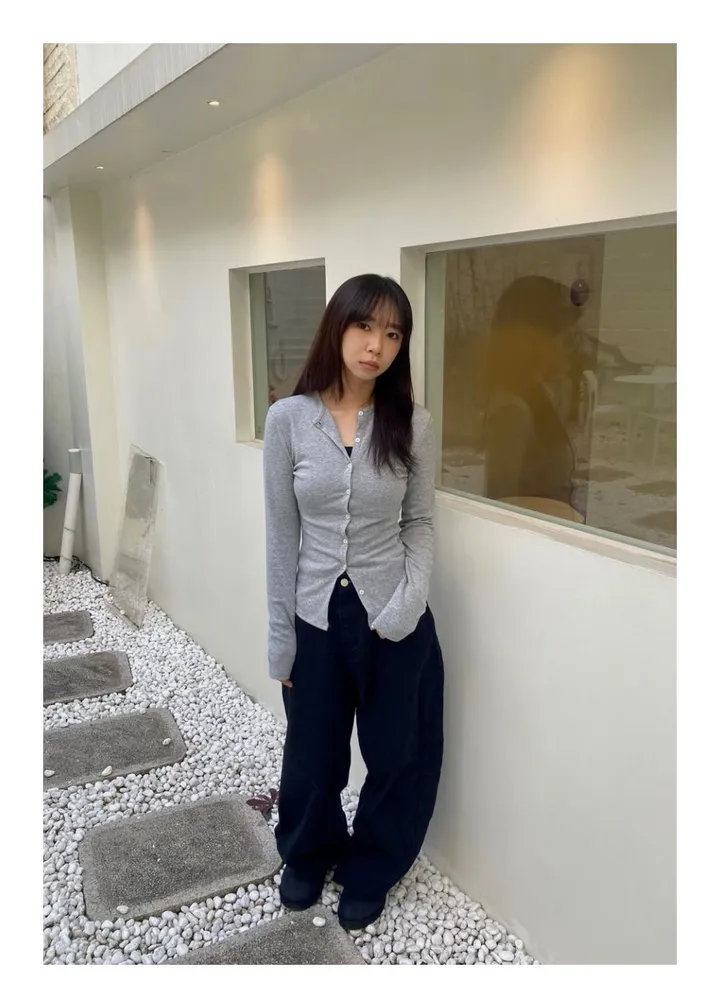 [몸매보정/핏보장] 슬림핏 라운드 가디건 (3color) 여리가디건 슬림가디건 얇은가디건 상세 이미지 10