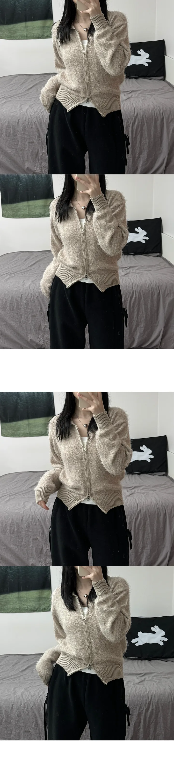 Angora Two Way Cara Zip-Up 앙고라 투웨이 카라 집업 상세 이미지 15