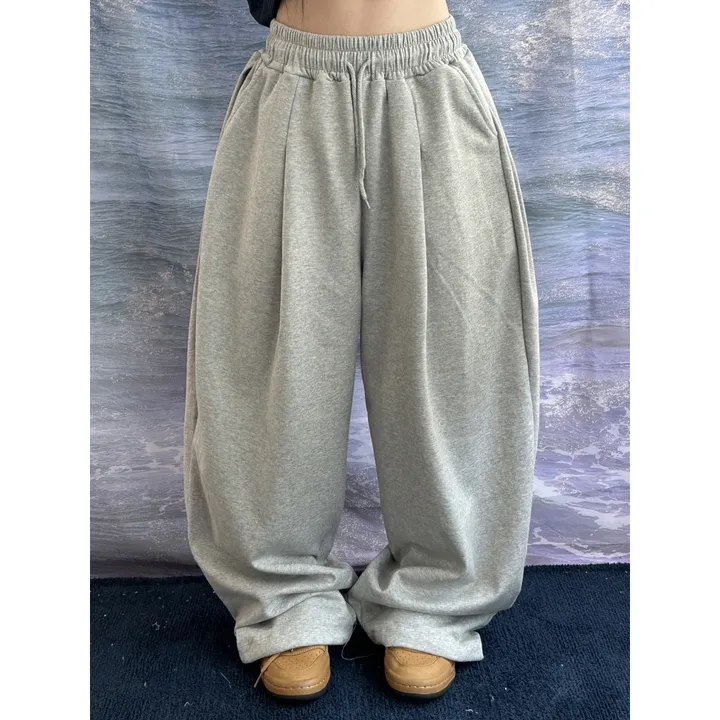 ❤️‍🔥기모선택│업그레이드 ver.│누적판매1,000 돌파 기념│4size!❤️‍🔥[UNISEX/기획특가]사이드 폴드 핀턱 스트링 루즈 와이드 벌룬 트레이닝 팬츠(2color) 상세 이미지 58