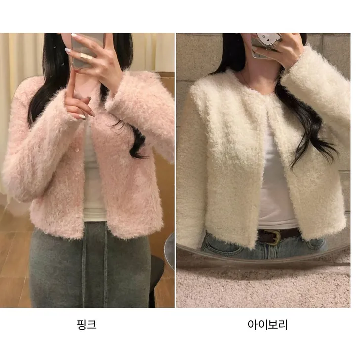 당일🚀[봄아우터/고퀄🤍] 퍼피 뽀글이 부클 퍼 가디건 2color 상세 이미지 12