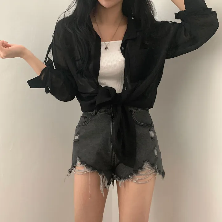 [베스트재진행] 남심저격, 시스루 루즈핏 셔츠;4col 상세 이미지 40