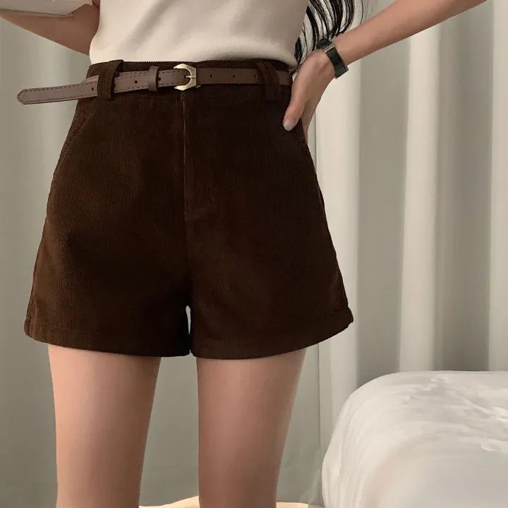 [벨트SET/말라핏!] 스윗 골덴 코듀로이 반바지 숏팬츠 - 3color 상세 이미지 36