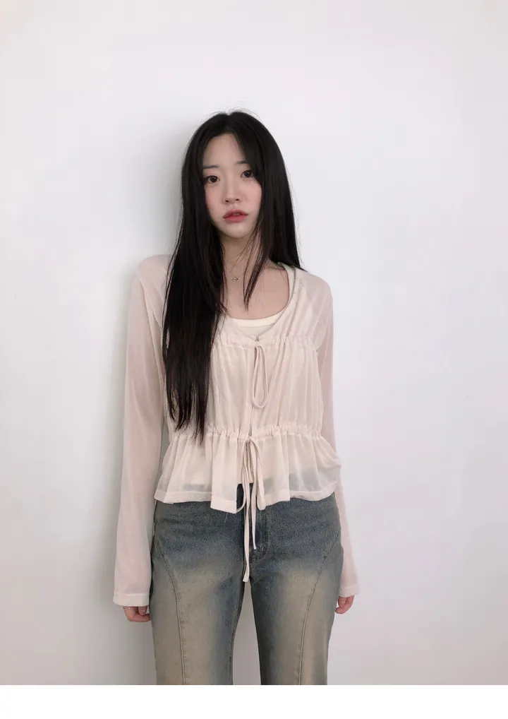 shirring cardigan (2color) / 셔링 가디건 상세 이미지 14