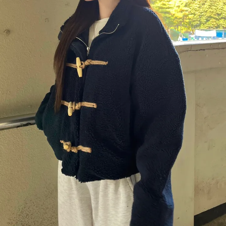 🚀당일출고🚀[뽀글이/누빔🔥/왕따뜻!/떡볶이/크롭]떡볶이뽀글이 떡볶이점퍼 누빔점퍼 떡볶이숏코트 뽀글이자켓 양털자켓 크롭아우터 상세 이미지 24