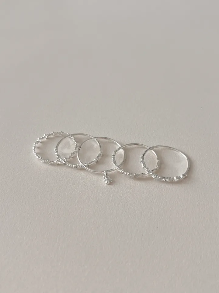 [5type]925실버 로사 네잎클로버 레이스 실반지 기획 모음전(one color) 상세 이미지 19