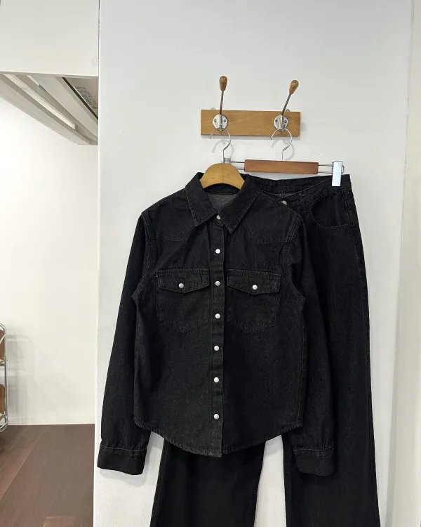 데님 남방 팬츠 세트 BLACK BULE COLOR 상세 이미지 27
