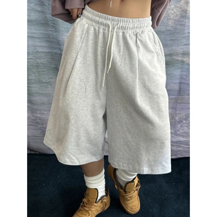 [UNISEX/기획특가/2size!]원턱 라인 루즈 와이드 버뮤다 트레이닝 하프 팬츠(5color) 상세 이미지 35